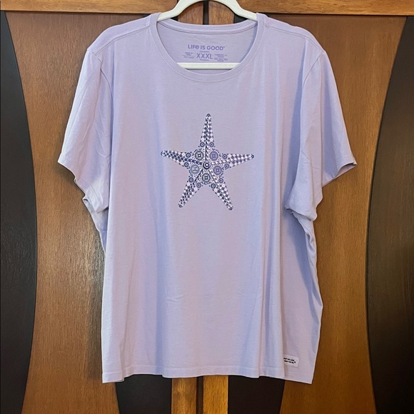 14 - Life Is Good Lavender Starfish Tee - Picture 1 of 4